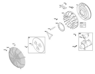 Flywheel, Ignition, And Starter Group Diagram and Parts List for 613277-0011-E1 400000 - 699999 Briggs and Stratton Engine